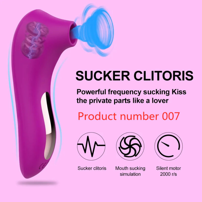 Product number 007// Powerful Clitoris Sucker Nipple Vibrator Female Vagina Sucking Vacuum Stimulator Tidal Masturbator Sex Toys for Women