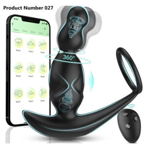 Product Number 027//  Male App Wireless remote control men’s telescopic prostate massager sex toys