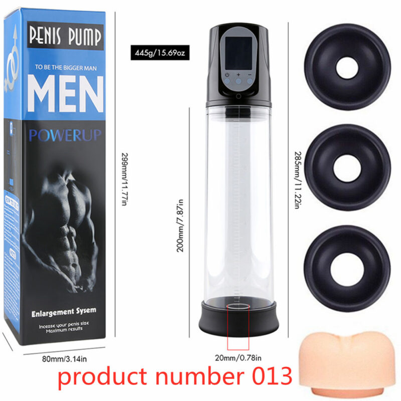 Product Number 013// LCD Electric Penis Pump Penis Enlargement Extend Pump Penis Trainer Male Masturbators Cup Dick Pump Sex Toys for Men