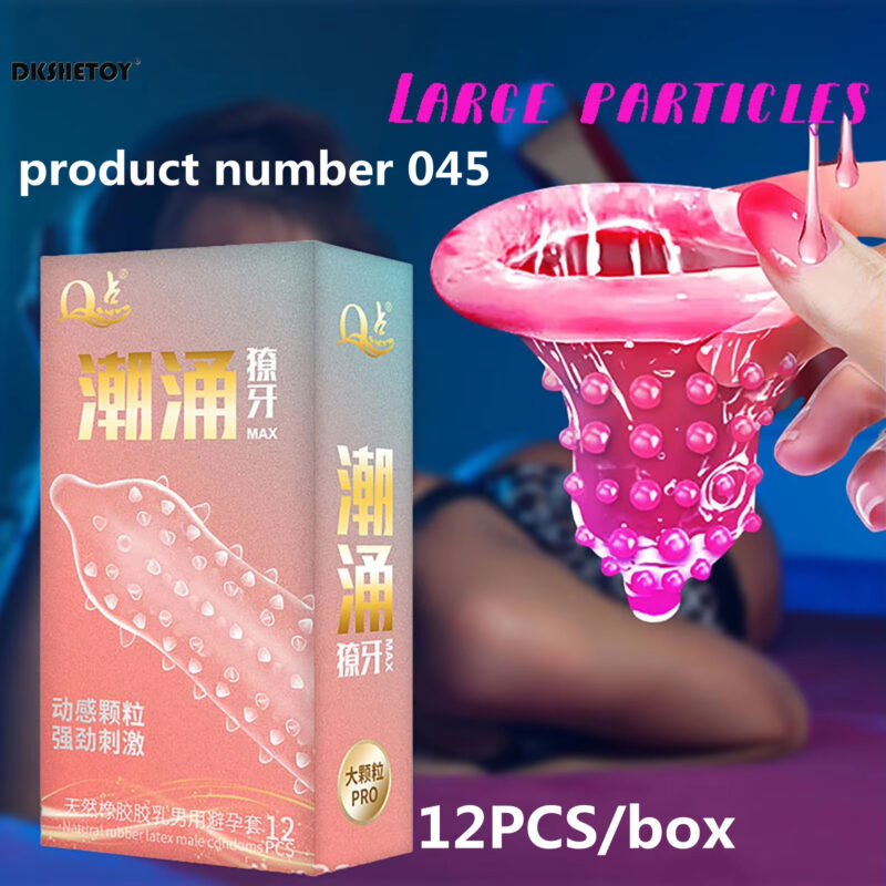 Product Number 045// Big Dots Condoms for men delay ejaculation s spot dotted ribbed penis sleeve Natural latex Pleasure Condom sex toys