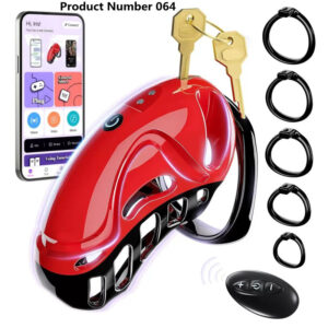 Product Number 064//  APP Remote Controlled Vibrating Male Chastity Cage ABS Plastic Device, Smart Lock Cock Cage, Anti-Cheating BDSM Adult Sex Toy