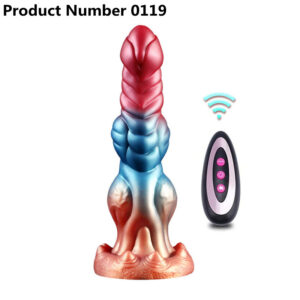 Product Number 0119 // Multi-frequency Vibration Safety Soft Silicone Remote Control Heating 42 Degrees Thrusting Dildo Sex Toys Vibrator – Dildos Anal Toys