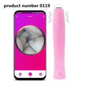 Product Number 0119 // 1080P Vagina Endoscope Camera Wholesale Portable Intelligent Visual 5 Frequencies APP Control Wireless Inspection Dildo Vibrator