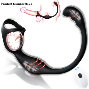 Product Number 0121 // Remote Control Prostate Massager with Vibrating Cock Penis Ring Anal Vibrator Delay Ejaculation Cockring Adults