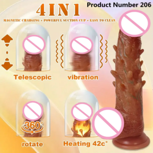 Product Number 206// Telescopic Vibrating Dildo for Women remote control penis vibrators Female Masturbation with Suction Cup Sex Toys for Adults