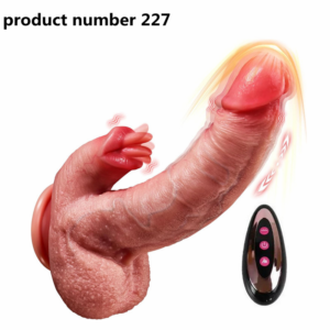 Product Number 227 // Thrusting Vibrating Heating Licking Modes, Soft Anal Dildos Adult Sex Toy for Women and Man