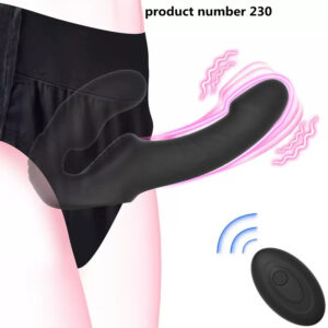 Product Number 230// 10 Speeds Strapless Strapon Dildo Vibrator Female Double Vibrating G Spot Adult Sex Toys For Women Couple Anal Prostate Massager