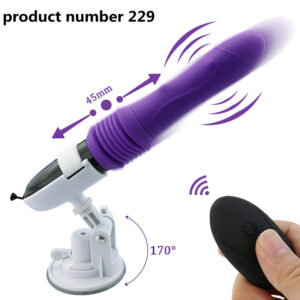 Product Number 229 // remote control telescopic dildo women machine sex toys