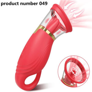 product number 049 // Tongue Licking Sucking Vibrator for Women Clitoris Vacuum Sucker Stimulator Oral Vagina Nipples Vibrating Female