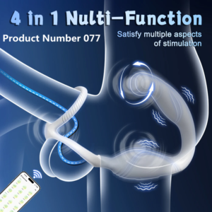 Product Number 077 // App Control Vibrator for Men Prostate Massager Dual Penis Ring Cock Rings Anal Vibrating Butt Plug Anal Sex Toy for Men