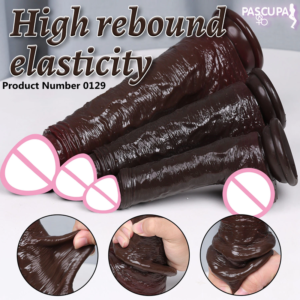 Product Number 0129  // Skin Sliding Foreskin Realistic Anal Dildo Women Adult Sexy Testicles Big Penis Strap on Vaginal Masturbation