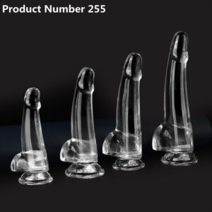 Product Number 255  // Transparent Soft Elastic Safety Material Silicone Dildo