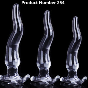 Product Number 254  // Transparent Silicone Safety Material Soft Anal Plug