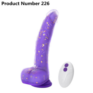 Product Number 226 // Thrusting Dildo Vibrator, 9.25" Realistic G-Spot Stimulator, Heating, 5 Thrusting Swinging & 7 Vibration Modes, Soft Silicone, Suction Cup, Remote Control, Adult Sex Toys for Women